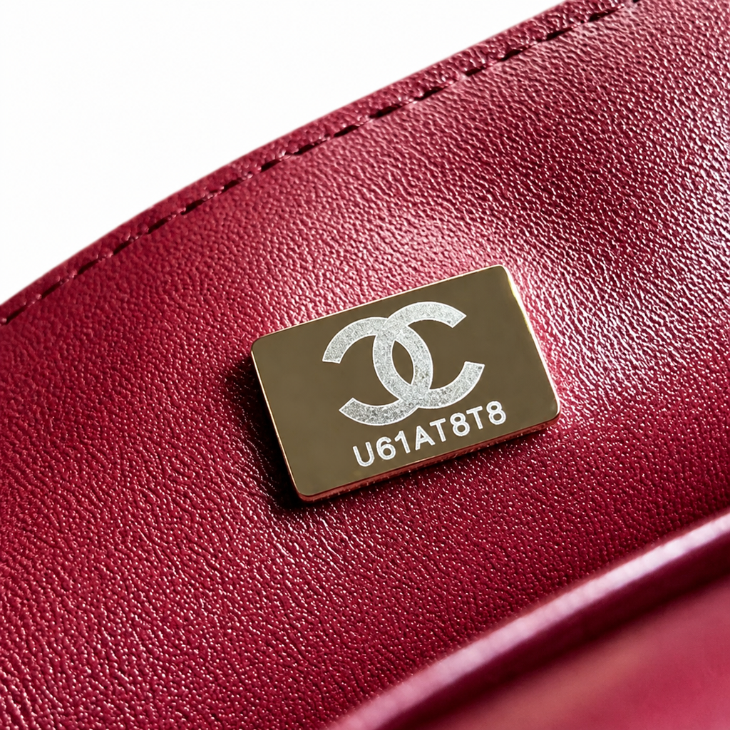 Chanel Grand Shopping Tote Burgundy CC Logo Chain Bag