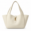 Saint Laurent YSL Bea Tote Bag – Cream Grained Leather