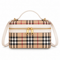 Burberry Ivory Check Vanity Bag