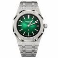 Audemars Piguet Royal Oak 50th Anniversary Green Smoked Dial Steel Bracelet Automatic Watch