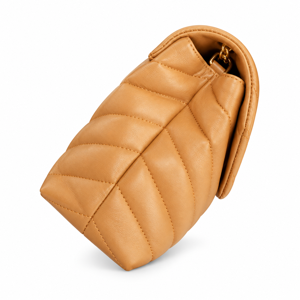 Saint Laurent Loulou Small Chain Bag in Natural
